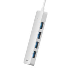 BASEUS Vozlišče 4v1 Baseus UltraJoy Lite USB-A na USB 3.0 15cm (belo)