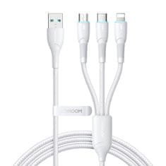 Joyroom Kabel USB 3v1 Joyroom Starry Series od USB-A do + Lightning + Type-C + Micro, 1,2 m (bel)