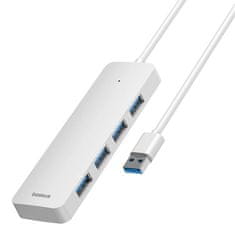 BASEUS Vozlišče Baseus UltraJoy Series Lite 4-portno 1,5 m (USB na USB3.0*4) (belo)