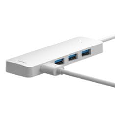 BASEUS Vozlišče Baseus UltraJoy Series Lite 4-portno 1,5 m (USB na USB3.0*4) (belo)