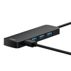 BASEUS Vozlišče Baseus UltraJoy Series Lite 4-portno 15 cm (USB na USB3.0*4) (črno)