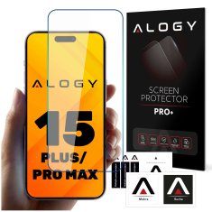 Miramarket 9H kaljeno steklo za iPhone 15 Plus / 15 Pro Max zaslon Alogy Screen Protector PRO+