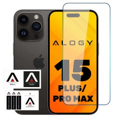 Miramarket 9H kaljeno steklo za iPhone 15 Plus / 15 Pro Max zaslon Alogy Screen Protector PRO+