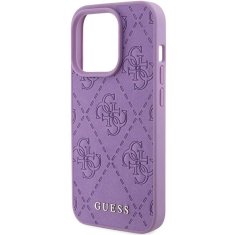 Guess Originalni trdi etui GUESS GUHCP15XP4EPMU za iPhone 15 PRO MAX (Quilted 4G Classic / svetlo vijolična)