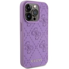 Guess Originalni trdi etui GUESS GUHCP15XP4EPMU za iPhone 15 PRO MAX (Quilted 4G Classic / svetlo vijolična)