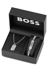 Hugo Boss Eleganten komplet nakita za moške 1570173 Devon (verižica, zapestnica)