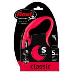 Flexi New Classic Cord S 5 m (12 kg) rdeča