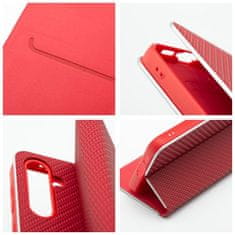 OEM LUNA Book Carbon etui za XIAOMI Redmi Note 13 4G rdeča