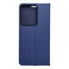 OEM LUNA Book Carbon etui za XIAOMI Redmi Note 13 Pro 4G / POCO M6 Pro 4G modri