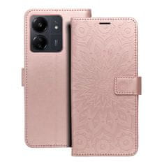 OEM MEZZO Knjižni ovitek za XIAOMI Redmi 13C / POCO C65 mandala zlato roza