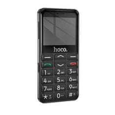 Hoco Mobilni telefon HOCO s kamero in gumbom SOS Dual SIM 1385 črn