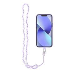 OEM KRISTALNI DIAMANT obesek za telefon / dolžina vrvice 74 cm (37 cm v zanki) / okoli vratu - vijolična