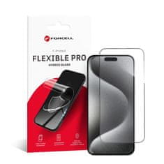 FORCELL Forcell Fleksibilno 5D hibridno steklo za iPhone 15 Pro Max črno