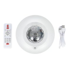 OEM Projektor LED / Disco zvezda z zvočnikom bluetooth + daljinski upravljalnik + USB BTM0504-B / HD-SPL bela