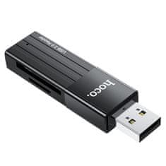 Hoco HOCO bralnik pomnilniških kartic 2v1 USB A 2.0 HB20 črn