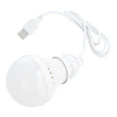 OEM LED žarnica USB A topla bela svetloba 350 lm 5W 1 m bela