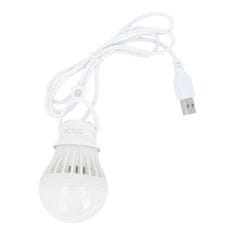 OEM LED žarnica USB A topla bela svetloba 200 lm 3W 1 m bela