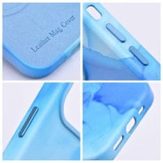 OEM Usnjen ovitek MAG COVER, združljiv z MagSafe za IPHONE 14 Pro blue splash