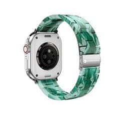 FORCELL FORCELL F-DESIGN FA04 trakovi iz smole z marmorjem za APPLE Watch 38 / 40 / 41 mm zeleni