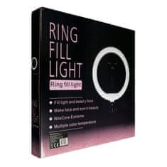 OEM LED Ring Stream RGB ring light 10" z držalom za telefon + stativ črna