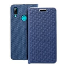 OEM LUNA Book Carbon etui za HUAWEI P Smart 2019 modri