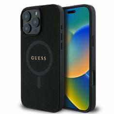 Guess GUESS etui za IPHONE 16 Pro združljiv z MagSafe GUHMP16LPSAHMCK (PU Saffiano Classic Logo) črn