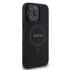 Guess GUESS etui za IPHONE 16 Pro združljiv z MagSafe GUHMP16LPSAHMCK (PU Saffiano Classic Logo) črn