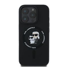 Karl Lagerfeld KARL LAGERFELD etui za IPHONE 16 Pro Max združljiv z MagSafe KLHMP16XSCMKCRHK (Silikonski KC Body Ring), črn