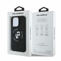 Karl Lagerfeld KARL LAGERFELD etui za IPHONE 16 Pro Max združljiv z MagSafe KLHMP16XSCMKCRHK (Silikonski KC Body Ring), črn