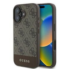 Guess GUESS etui za IPHONE 16 Plus GUHCP16MG4GLBR (PC/TPU 4G PU Bottom Stripe) rjav