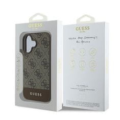 Guess GUESS etui za IPHONE 16 Plus GUHCP16MG4GLBR (PC/TPU 4G PU Bottom Stripe) rjav