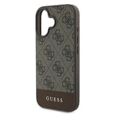 Guess GUESS etui za IPHONE 16 Plus GUHCP16MG4GLBR (PC/TPU 4G PU Bottom Stripe) rjav