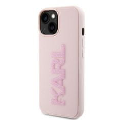 Karl Lagerfeld KARL LAGERFELD etui za IPHONE 15 KLHCP15S3DMBKCP (3D Logo Glitter) roza