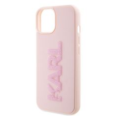 Karl Lagerfeld KARL LAGERFELD etui za IPHONE 15 KLHCP15S3DMBKCP (3D Logo Glitter) roza