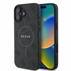 Guess GUESS etui za IPHONE 16 združljiv z MagSafe GUHMP16SG4GFRK (PU 4G Ring Classic Logo) črn