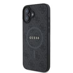 Guess GUESS etui za IPHONE 16 združljiv z MagSafe GUHMP16SG4GFRK (PU 4G Ring Classic Logo) črn