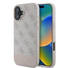 Guess GUESS etui za IPHONE 16 Plus GUHCP16MG4GLPI (4G PU Bottom Stripe) roza