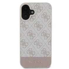 Guess GUESS etui za IPHONE 16 Plus GUHCP16MG4GLPI (4G PU Bottom Stripe) roza