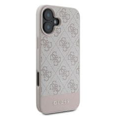 Guess GUESS etui za IPHONE 16 Plus GUHCP16MG4GLPI (4G PU Bottom Stripe) roza