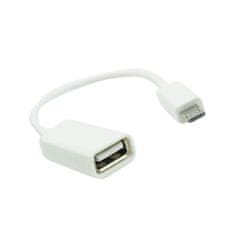 OEM Adapter OTG USB A (ženski) na Micro USB (moški), bel