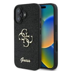 Guess GUESS etui za IPHONE 16 Plus GUHCP16MHG4SGK (Fixed Glitter Big 4G) črn