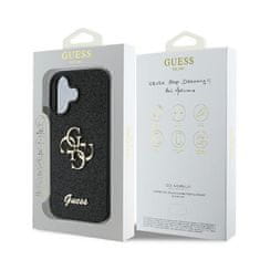 Guess GUESS etui za IPHONE 16 Plus GUHCP16MHG4SGK (Fixed Glitter Big 4G) črn