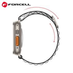 FORCELL FORCELL F-DESIGN FA13 trak za APPLE Watch 42 / 44 / 45 / 49 mm črn