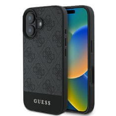 Guess GUESS etui za IPHONE 16 Plus GUHCP16MG4GLGR (PC/TPU 4G PU Bottom Stripe) siv