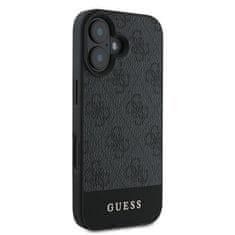 Guess GUESS etui za IPHONE 16 Plus GUHCP16MG4GLGR (PC/TPU 4G PU Bottom Stripe) siv