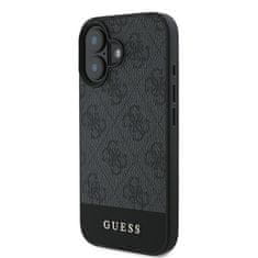 Guess GUESS etui za IPHONE 16 Plus GUHCP16MG4GLGR (PC/TPU 4G PU Bottom Stripe) siv