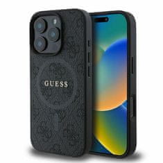 Guess GUESS etui za IPHONE 16 Pro združljiv z MagSafe GUHMP16LG4GFRK (PU 4G Ring Classic Logo) črn