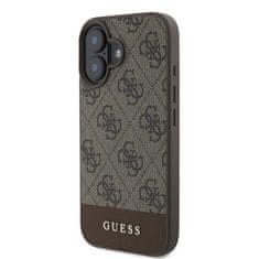 Guess GUESS etui za IPHONE 16 GUHCP16SG4GLBR (PC/TPU 4G PU Bottom Stripe) rjav