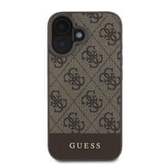 Guess GUESS etui za IPHONE 16 GUHCP16SG4GLBR (PC/TPU 4G PU Bottom Stripe) rjav