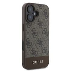 Guess GUESS etui za IPHONE 16 GUHCP16SG4GLBR (PC/TPU 4G PU Bottom Stripe) rjav